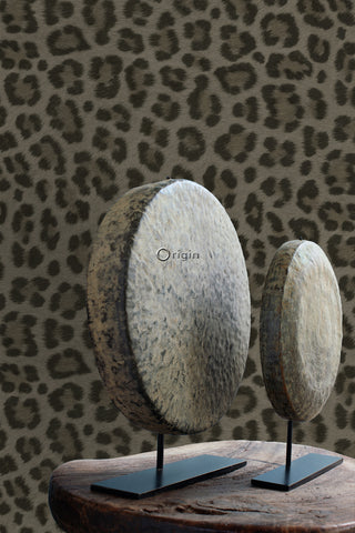 Origin tapet leopardskinn - mullvadsgrått