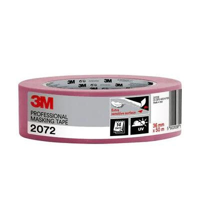 3M™ 2072 Proffstejp för extra känsliga ytor - rosa