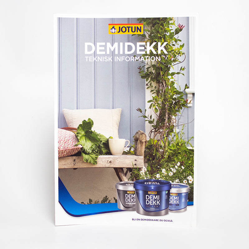 En bild på Broschyr Demidekk - Teknisk information 2015 på Färggrossen.nu