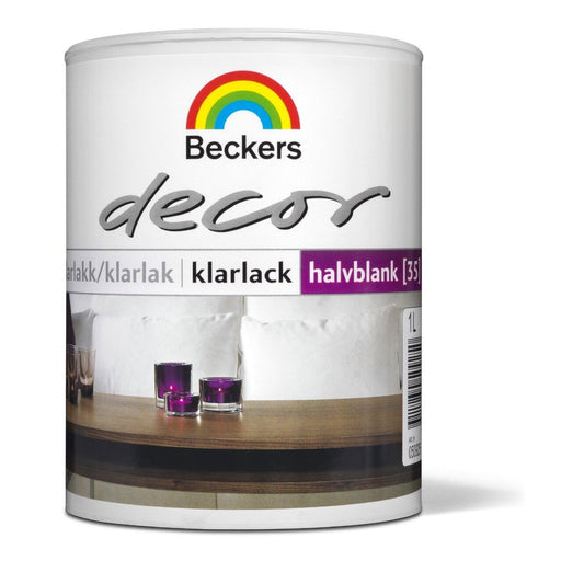 En bild på Beckers Decor Klarlack Halvblank på Färggrossen.nu