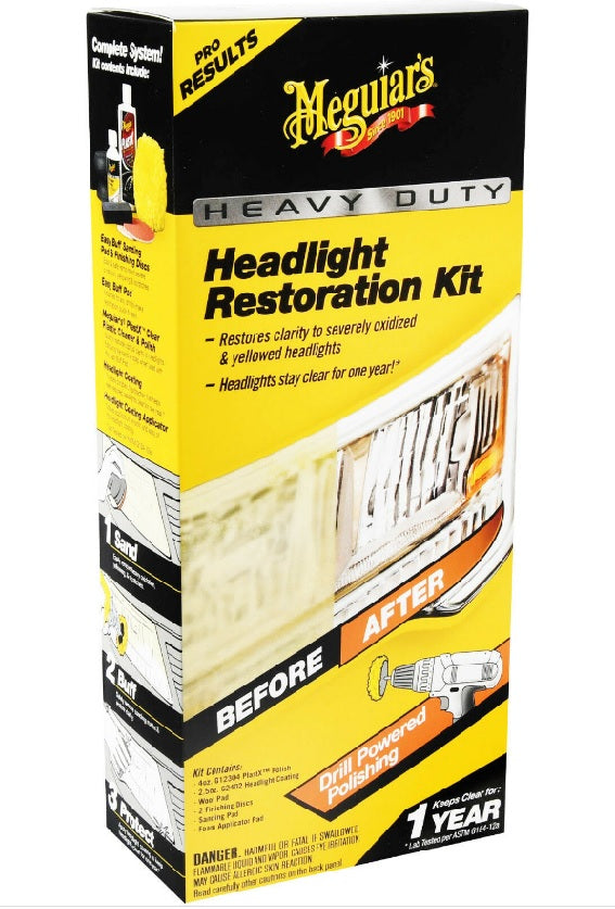 Meguiar's Heavy Duty Headlight Restoration Kit Färggrossen.nu