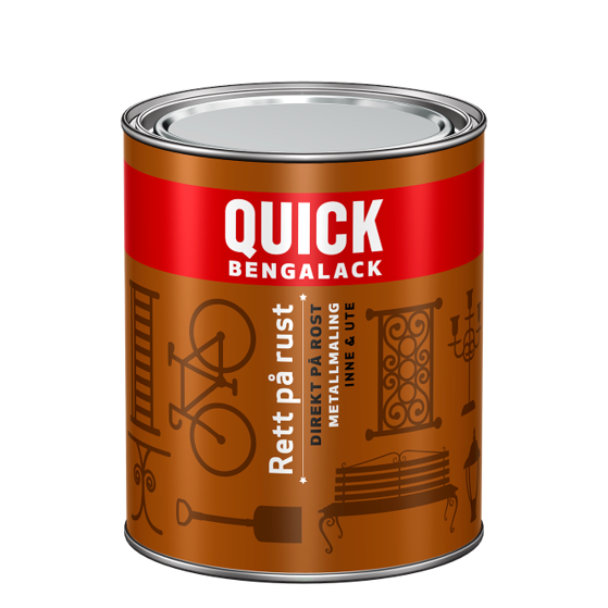 En bild på Quick Bengalack Rett på rust Silkematt, Färd kulör på Färggrossen.nu